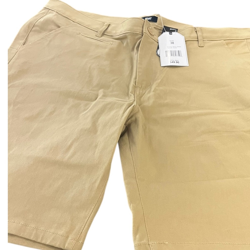 START FLEX Comfort 4-WAY Stretch Men’s Shorts - SIZE: 38 - Khaki MSRP $49.90